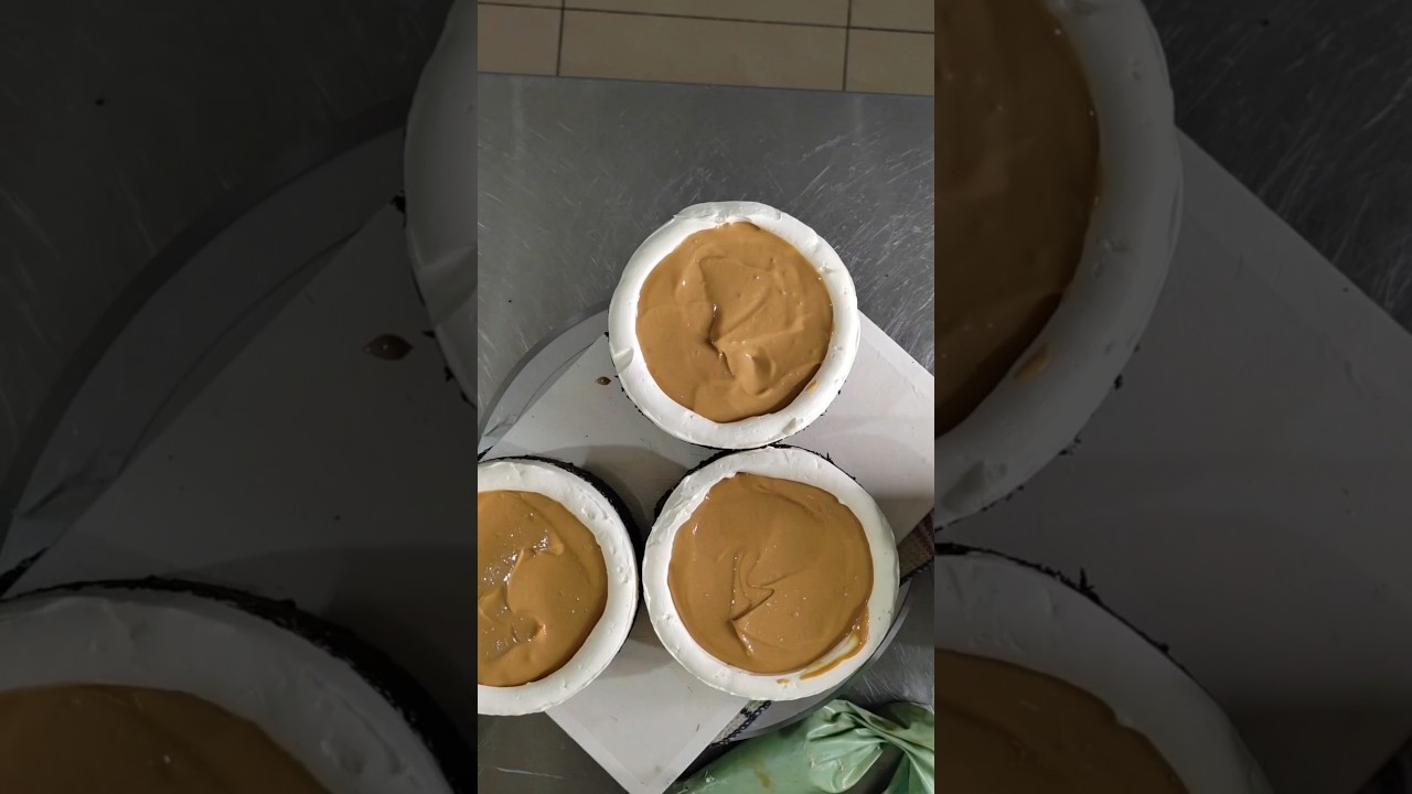 filling tall cake buttercream and ganache hack for beginners 