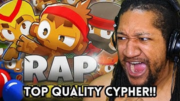 TheManBeHisLa - "BLOONS TOWER DEFENSE RAP CYPHER" | Reaction!