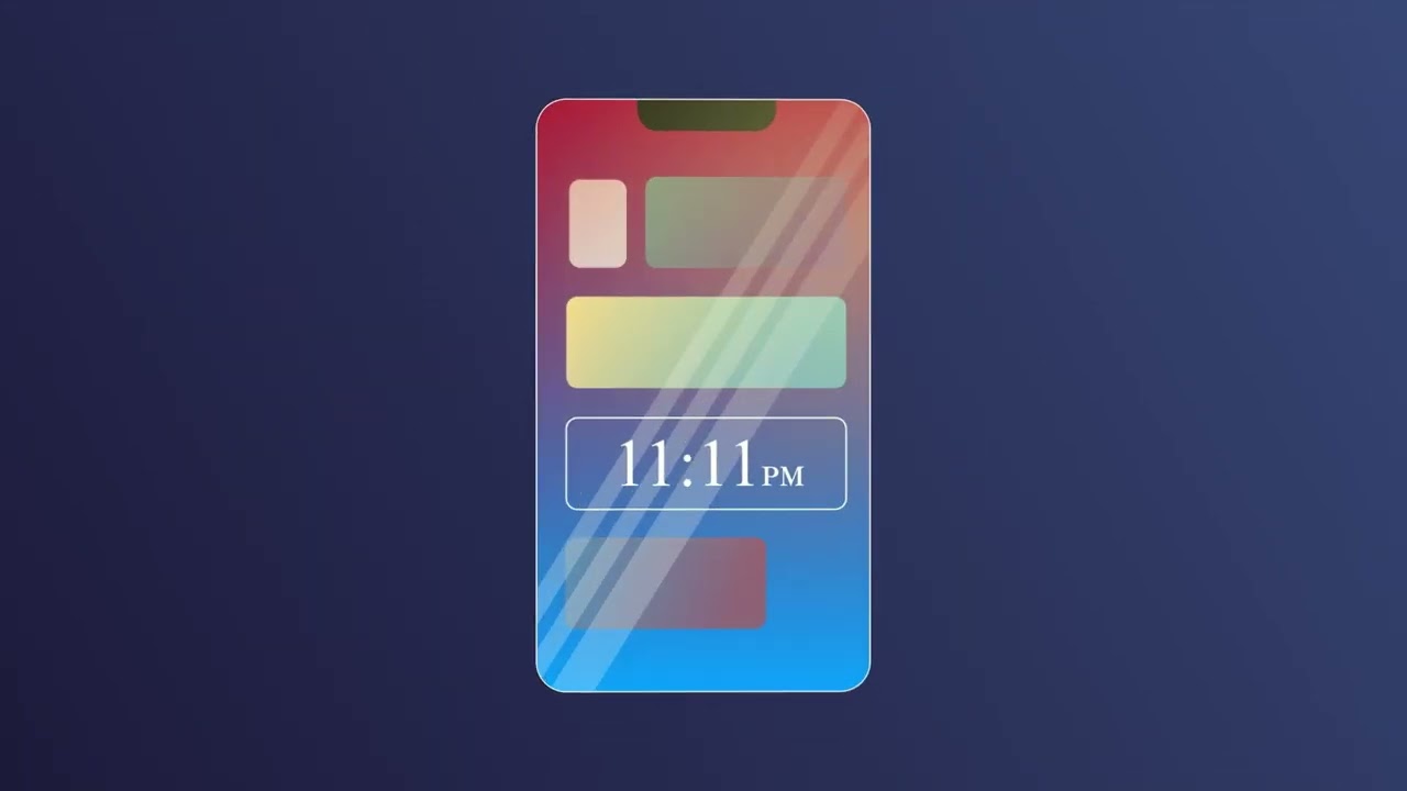 "11:11 | Futuristic Glass Phone Animation 🔮📱✨"