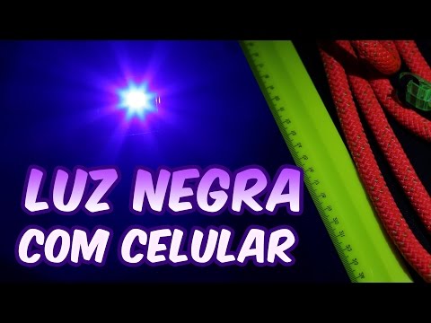 Como fazer LUZ NEGRA caseira usando CELULAR