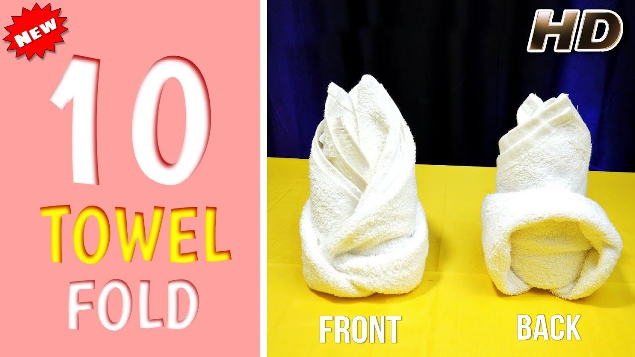 🐚 7 FORMS, How to FOLD TOWELS, BEAUTIFUL!! 