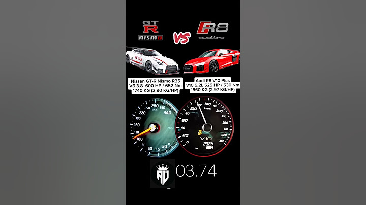 Nissan GT-R nismo r35 vs Audi R8 V10 plus