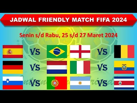 Jadwal Internasional Friendly Match ~ SPANYOL VS BRAZIL ~ INGGRIS VS BELGIA ~ JERMAN VS BELANDA