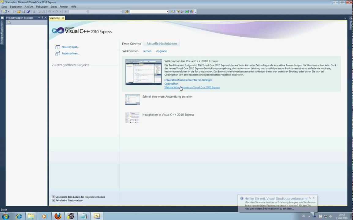 C++ Tutorials 2. Visual C++ Installieren - YouTube