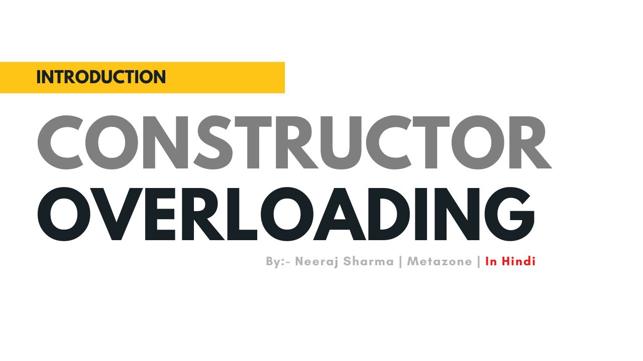 Constructor overloading in Java: In this tutorial , we will learn the Java  Constructor overloading technique w…