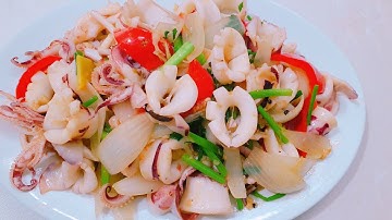 vlog 217 #  Làm Món MỰC XÀO ỚT CHUÔNG - Cách xào mực giòn ngon