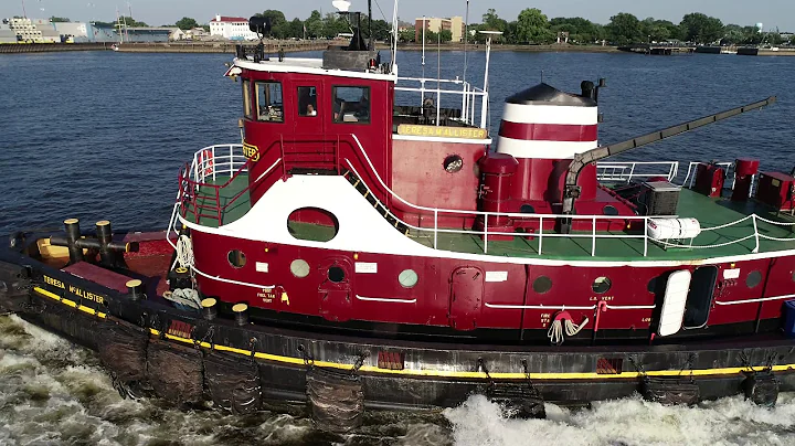 Aerial Drone Video of Tugboat Teresa McAllister De...