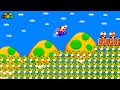When Mario becomes Immortal in Super Mario Bros. with the Infinite 1-UP Mushroom Mountain