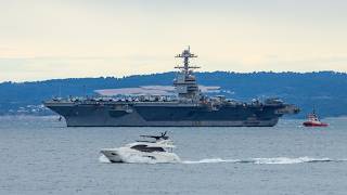 Aircraft Carrier Uss Gerald R. Ford Cvn-78 Arrives In Split Croatia For Repairs - March 2026