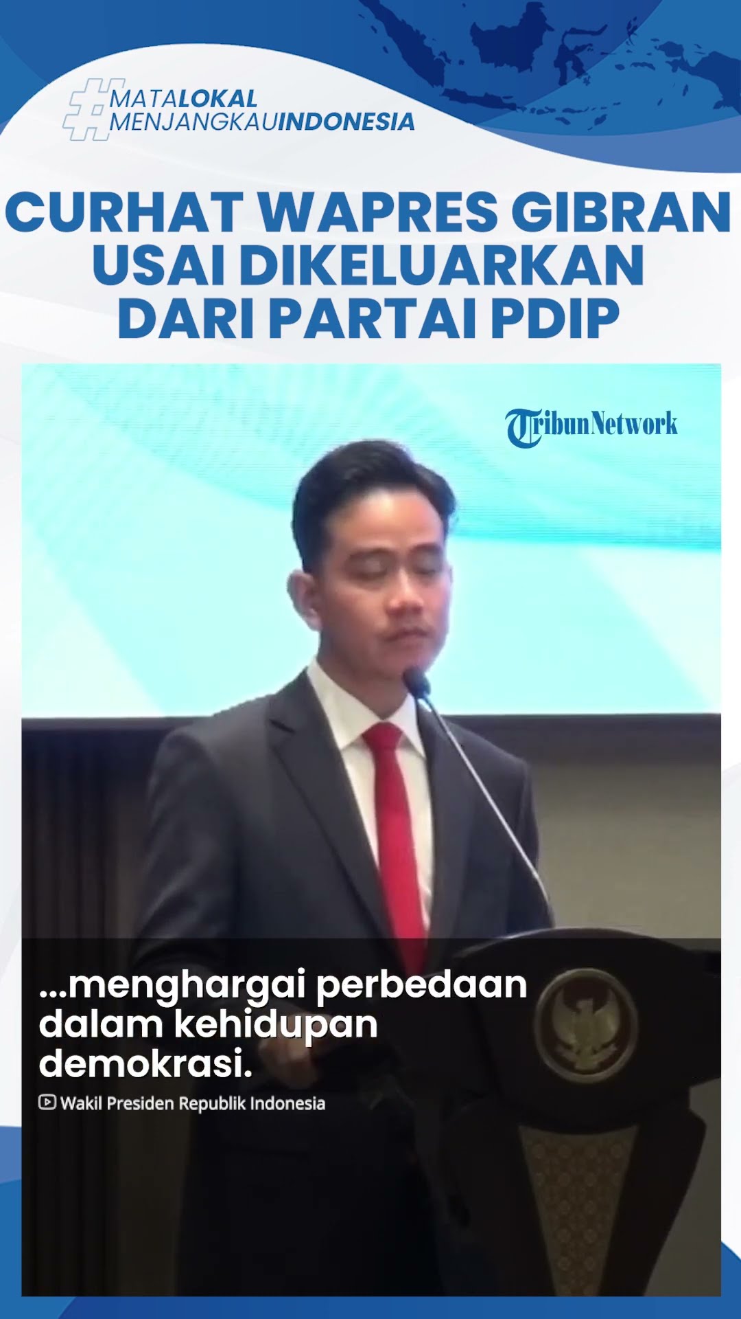 Curhat Wapres Gibran ke Ketum PP Pemuda Katolik: Senasib, Baru Saja Dikeluarkan dari Partai
