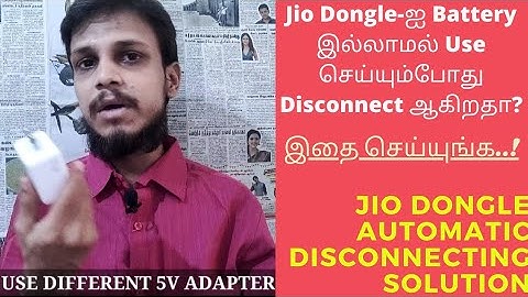Jio Dongle Automatic Disconnecting Solution in Tamil | TOE Updates