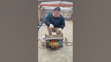 Very easy to produce concrete hollow block by hand brick making machine #brickmachine #blockmachine