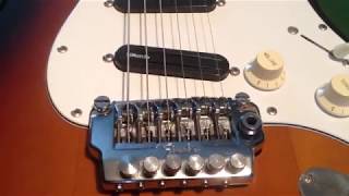 How to tune the Fender System 1 Bridge / Tremolo on a 1980&#39;s Contemporary Strat or Tele  Guitar