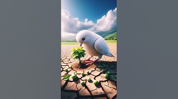 The pigeon plants a guava tree and waters it then the farmer eats the fruit #ai #pigeon #shorts