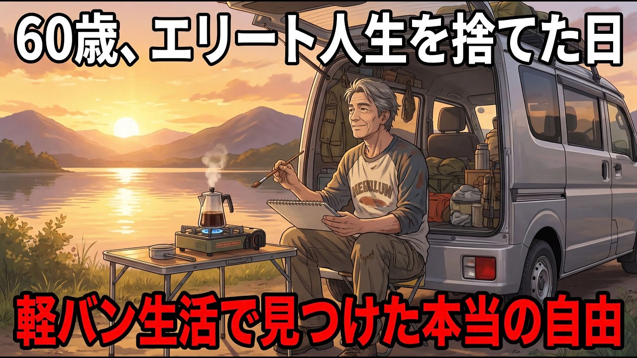 見栄と地位を捨てて「軽バン」で車中泊の旅に出た60歳。エリート人生を降りた男が見つけた、誰にも縛られない生き方【シニア朗読雑学】