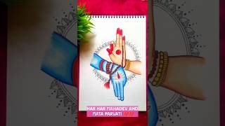 Mahadev Ji And Mata Parvati Hand Drawing ??||Mahadev And Parvati Drawing ??||shorts