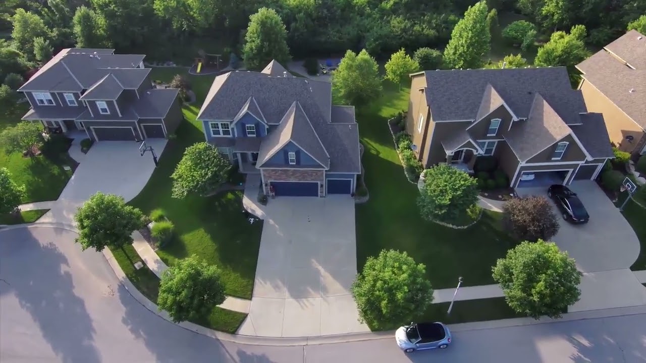 Suburbia 1 - Relaxing Ambient Sleep Music with Drone Footage Scenes of Suburban US Communities