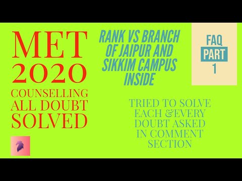 MAHE Manipal Counselling FAQs - 1 | Manipal counselling 2020 | Manipal cutoff | Rank vs branch