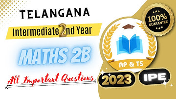 TS Intermediate 2nd Year Maths 2B All Important Questions for 2023 Public Examination