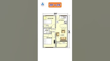 Small house design ideas 20 x 24 House Plan | Best house plan #shorts #homedesign