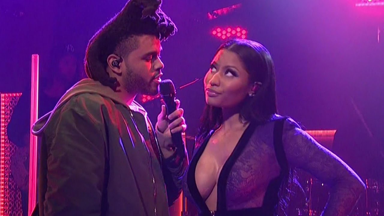 Nicki Minaj Boobies Porn - The Weeknd & Nicki Minaj Perform \