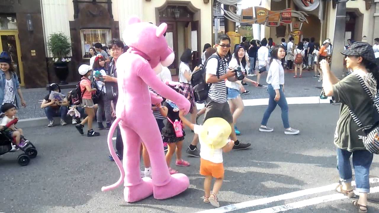 【USJ】☆キャラグリ☆ピンクパンサーに遭遇！☆character greeting☆ The encounter in Pink Panther！  #shorts