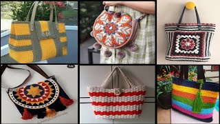 Best crochet bag image in 2021// crochet handbags//knitting bags//crochet shoulder bag design