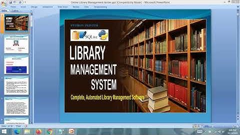 PPT - Library Management System Project PPT Python tkinter Sqlite