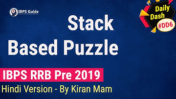 Stack Based Puzzle In Hindi | Reasoning Questions | SBI PO Mains Level | Daily Dash #6 By Kiran