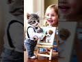 Kitty become artist #9cutecat #cat #funny #kitten #cute #shorts #funnycats #story #cutecat