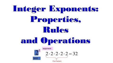 Intermediate Algebra: Integer Exponents and Scientific Notation