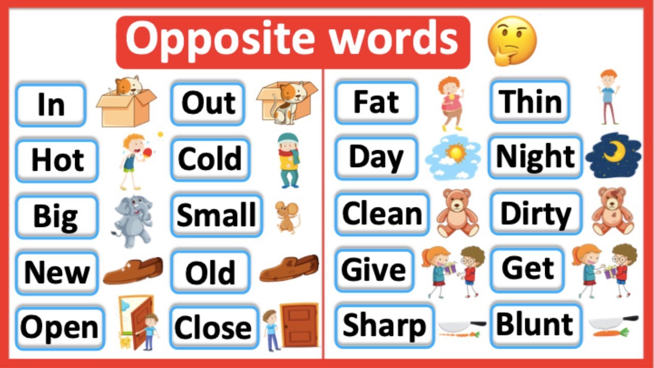 200 Opposite Words in English - English Study Here