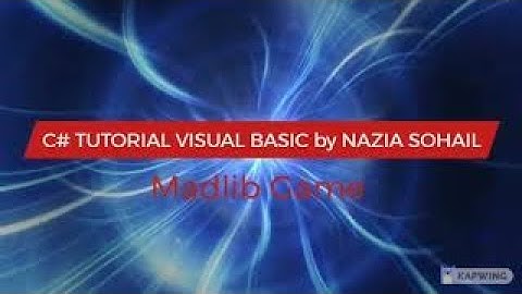 MADLIB GAME C# PROGRAM