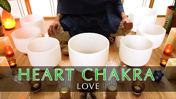 Heart Chakra Tuning Sound Bath | 343Hz | Crystal Singing Bowl Sound Bath | Love Meditation | Mindful