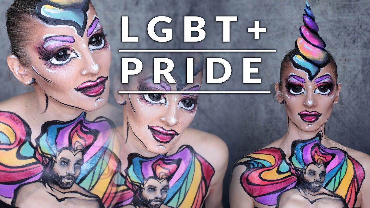 LGBT Pride Month Makeup Body Painting Rainbow YouTube lgbt-pride-month-makeup-body-painting-rainbow-youtube