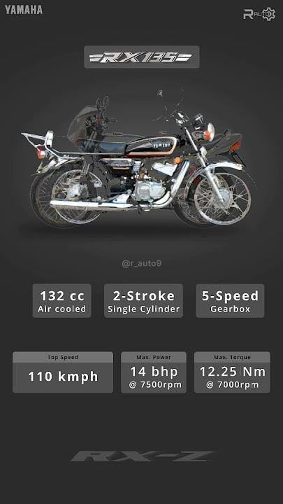 Yamaha RX Series: Legendary two-stroke motorcycles known for their performance, reliability.