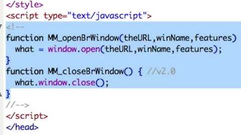CS4-Dreamweaver Pop Up Windows