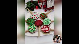 CHRISTMAS LOLLIPOP COOKIES 🍪 #christmaslollipopcookies #recipe