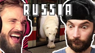 SLAV reacts to PEWDIEPIE reacting to RUSSIA. Just Another Day In Russia!