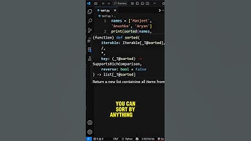 Master sorted() in Python – with Key Argument 🔑 #shorts #python #programming #coding