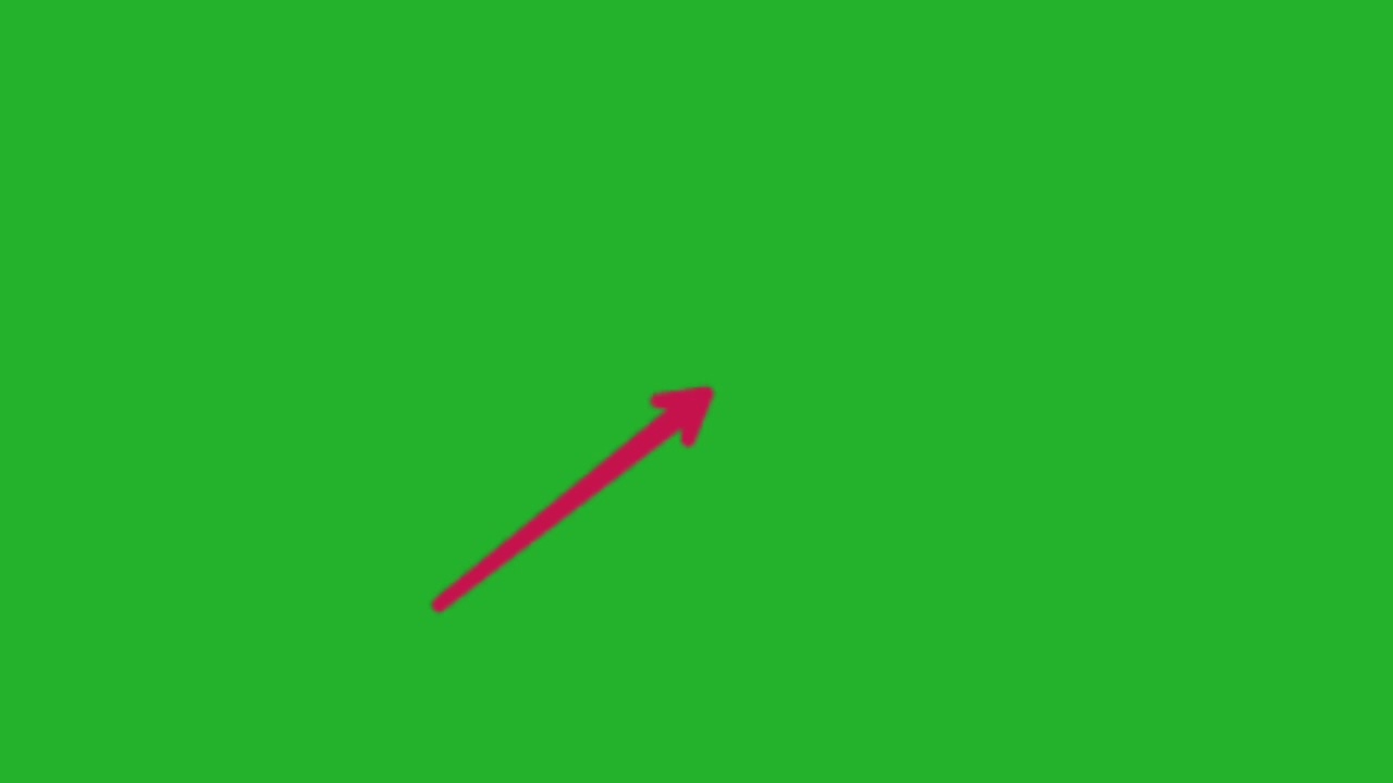 Red Animated Arrow With Red Indication Circle Free Green Screen And