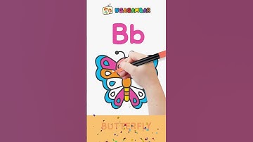 B for Butterfly alphabet letters for kids #coloring #kidslearning #kidsvideo
