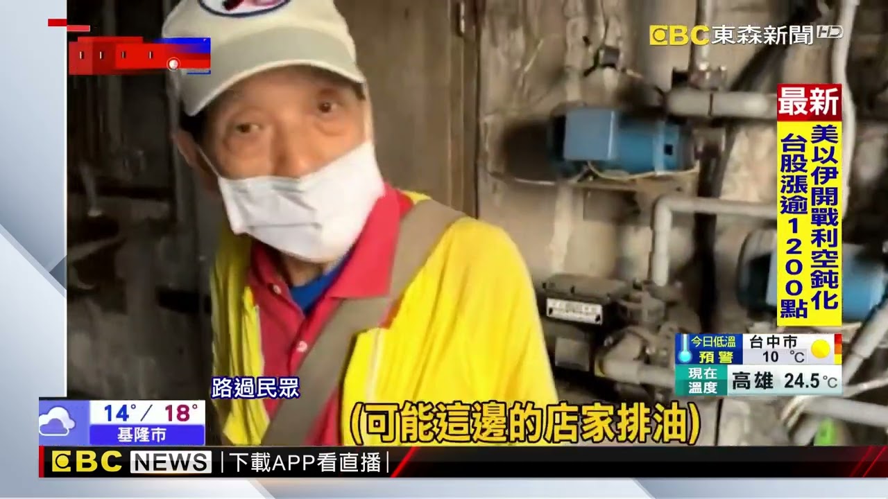 最新》基隆廟口旁巷子髒亂 店家將廢油直接倒水溝@newsebc