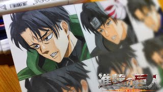 Drawing Levi Ackerman in Different Anime Styles | 進撃の巨人 / Attack on Titan
