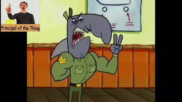 Baldi’s basics characters portrayed by SpongeBob