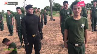 police body training in cambodia, тренировка полиций в Камбоджий