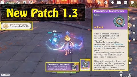 Genshin Impact | How To Use Parametric Transformer | New Gadget | 1.3