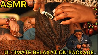 ASMR:✨Have an ultimate relaxing sleep with scalp scratching with nails,ear massage and shea butter