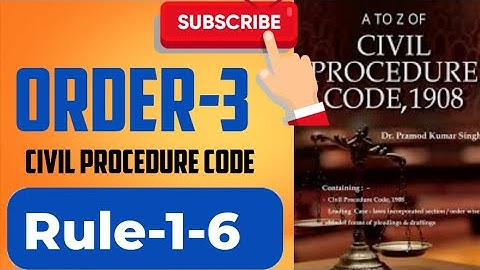 CPC ORDER-3 | RECOGNIZED AGENTS AND PLEADERS | CPC LECTURE SERIES | 👉- @creatorpriyawithlaw2303