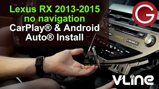 : VLine System Wireless CarPlay Android Auto Install Lexus RX 350 450h 2013 2014 2015 No Navigation